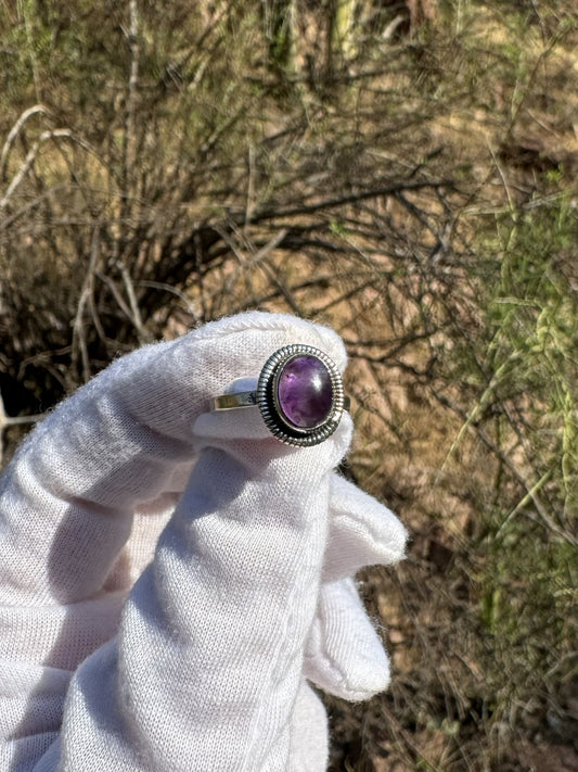 Amethyst Sterling Silver Ring #1 ~ Size 6