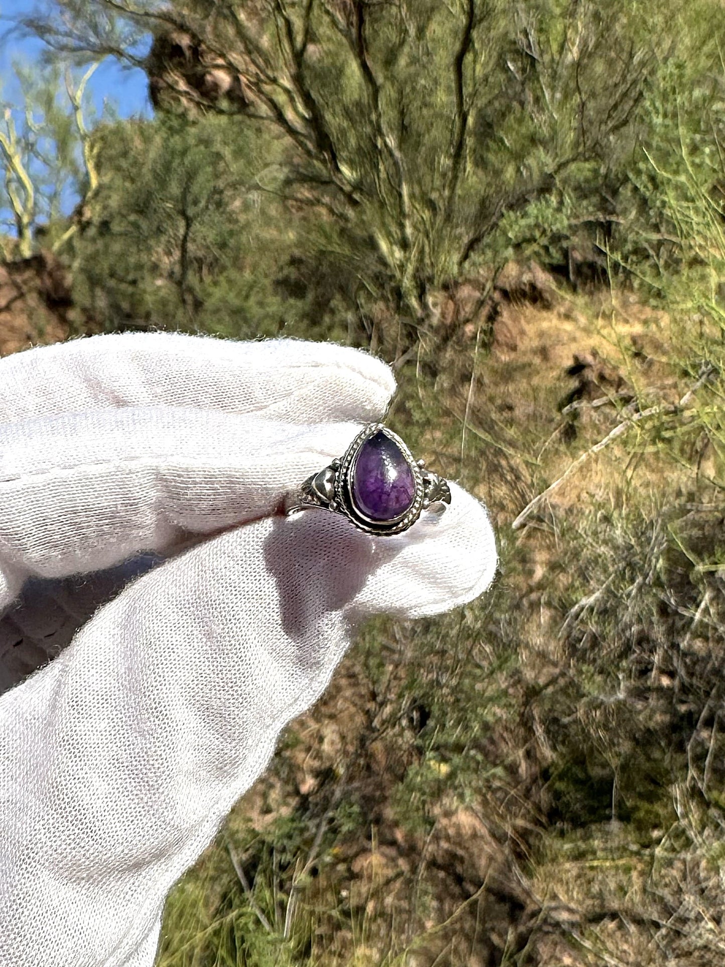 Amethyst Sterling Silver Ring #2 ~ Size 6