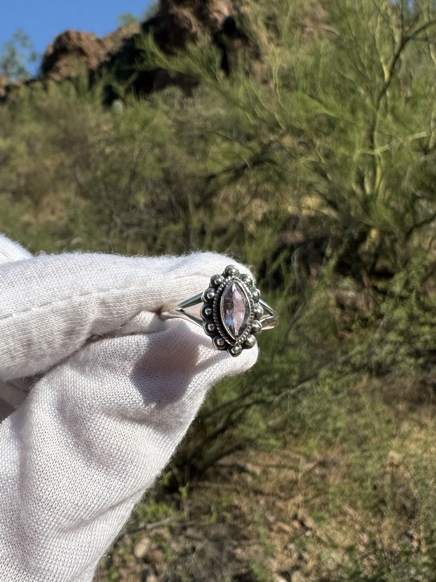 Amethyst Sterling Silver Ring #2 ~ Size 7