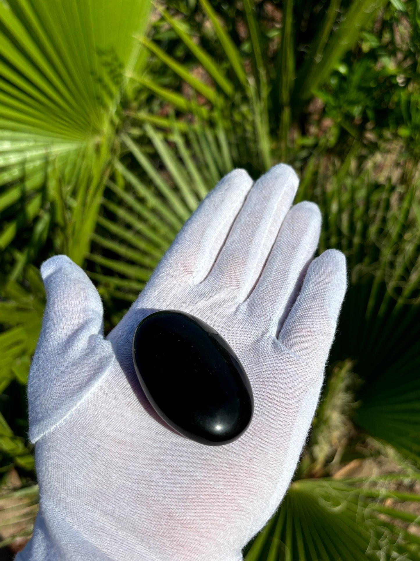 Black Tourmaline Palm Stone