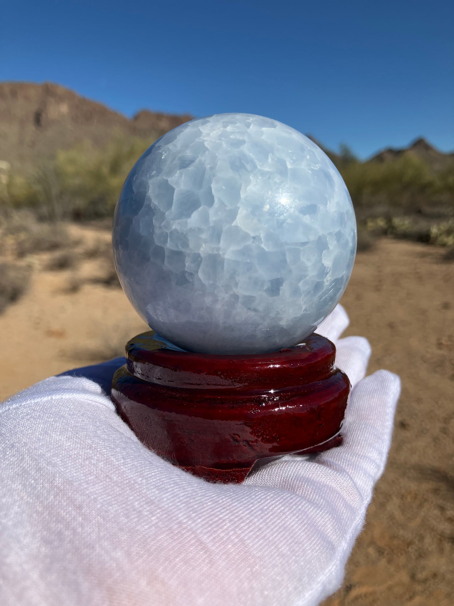 Blue Calcite ~ Sphere