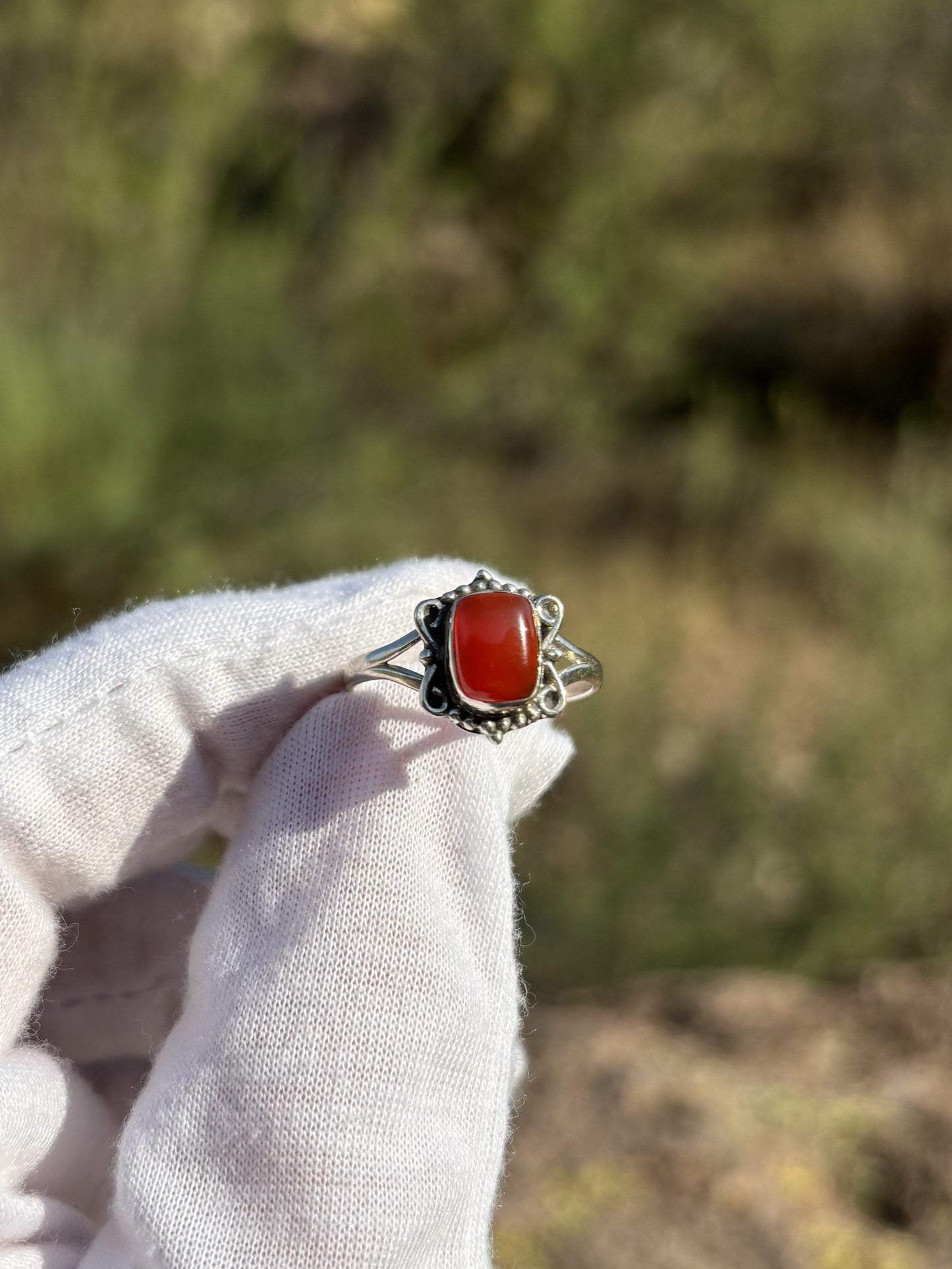 Carnelian Sterling Silver Ring #2 ~ Size 8