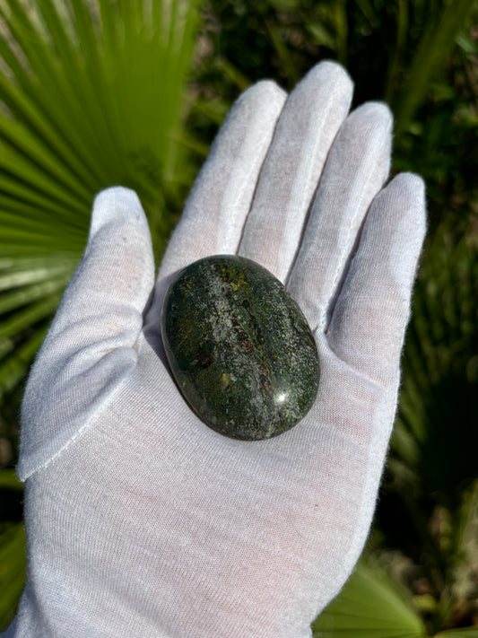 Dragon's Blood Jasper Palm Stone