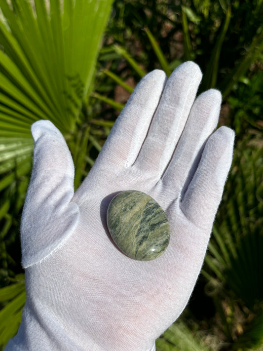 Green Jasper Palm Stone