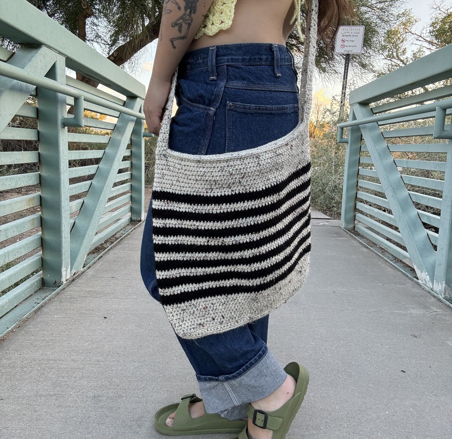 "Cookies N Cream" Handmade Crochet Bag