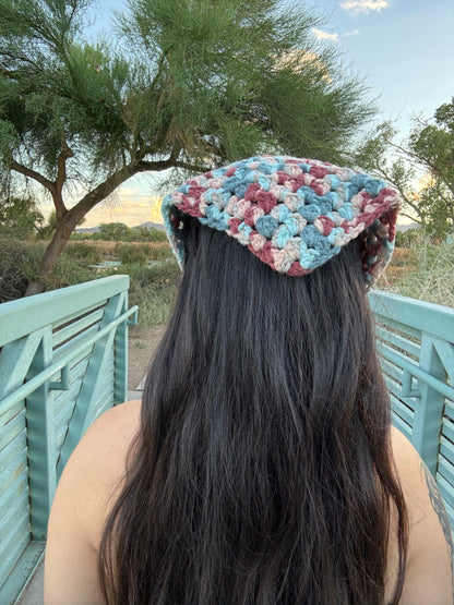 "Bomb Pop" Handmade Crochet Bandana