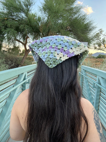 "Lavender" Handmade Crochet Bandana