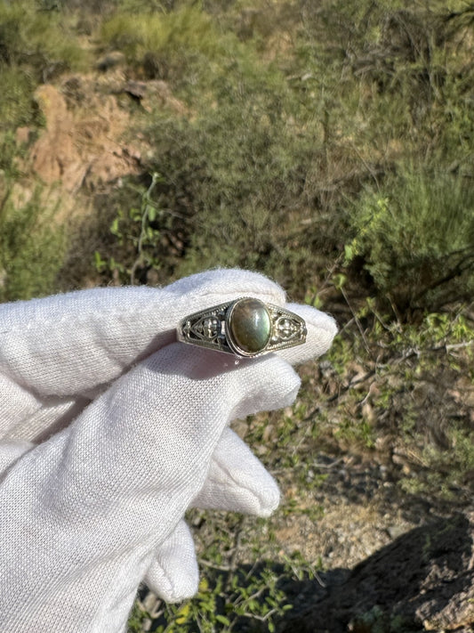 Labradorite Sterling Silver Ring ~ Size 9.5