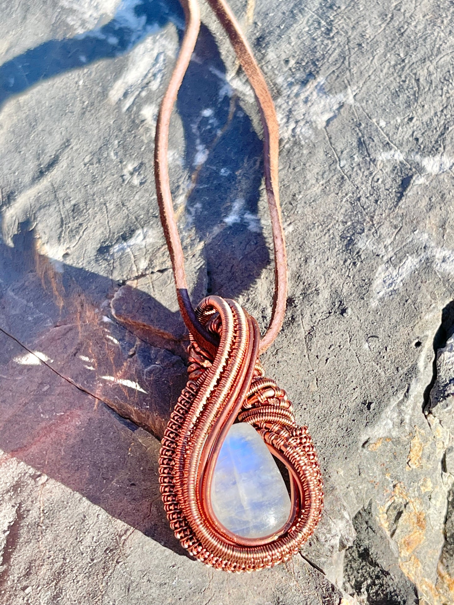 Moonstone ~ Wire Wrap Pendant