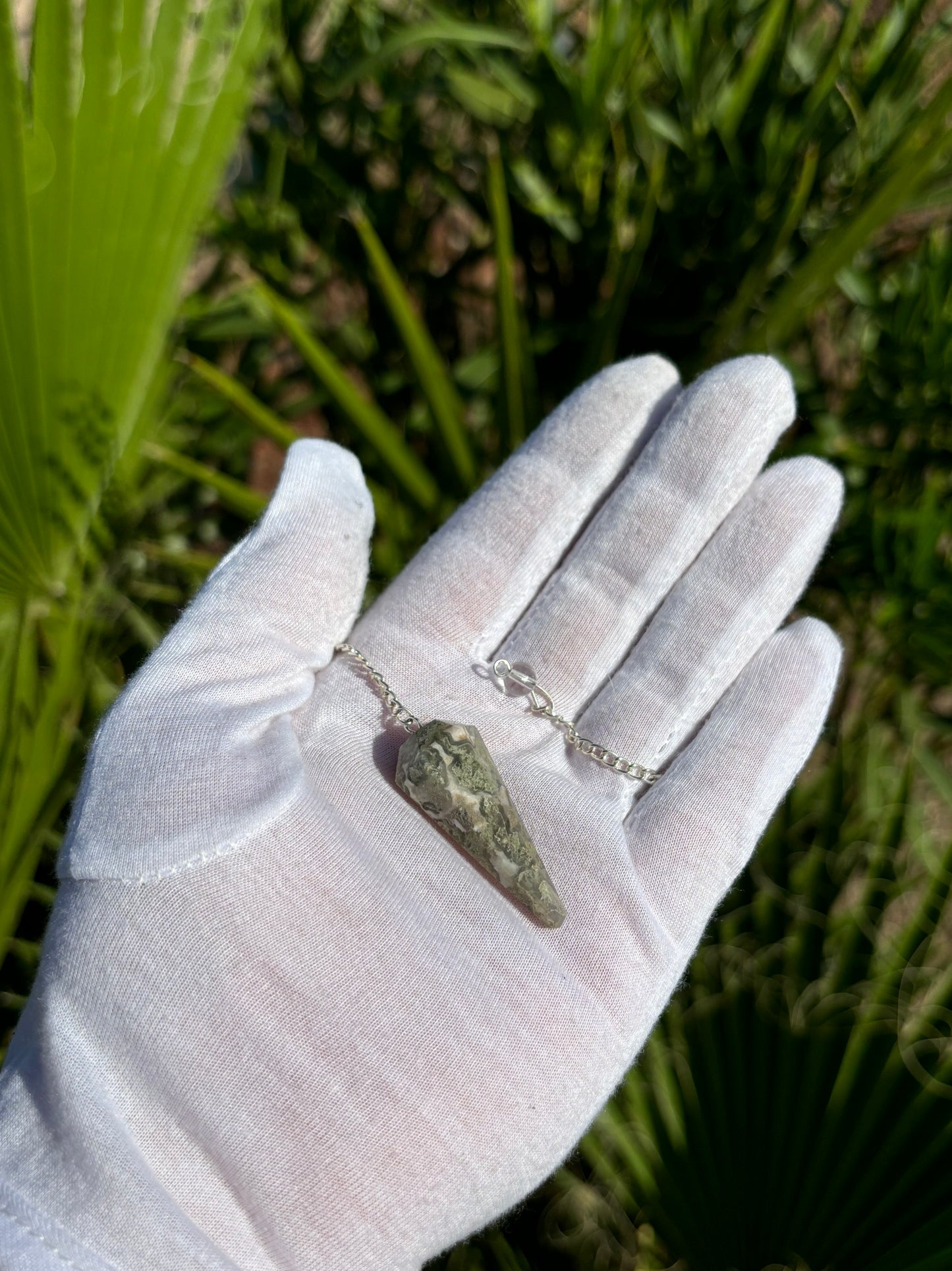 Moss Agate Pendulum