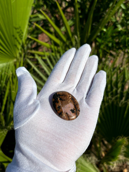 Rhodonite Palm Stone