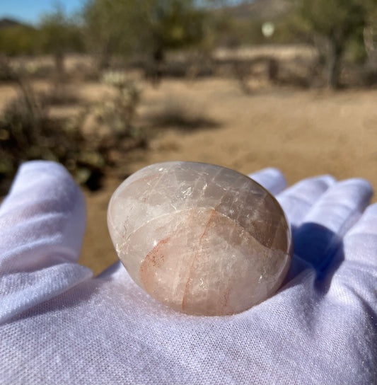 Rose Quartz Palm Stone