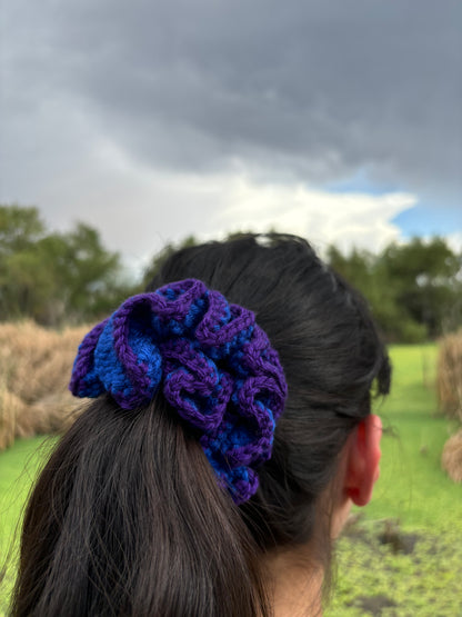 "Sully" Large Handmade Crochet Scrunchie