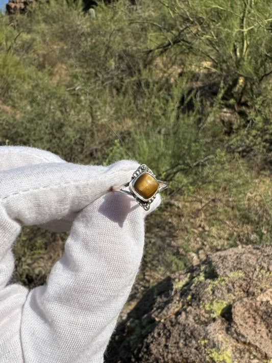 Tigers Eye Sterling Silver Ring #2 ~ Size 7