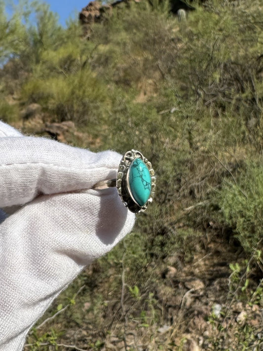 Turquoise Sterling Silver Ring #1 ~ Size 6.5