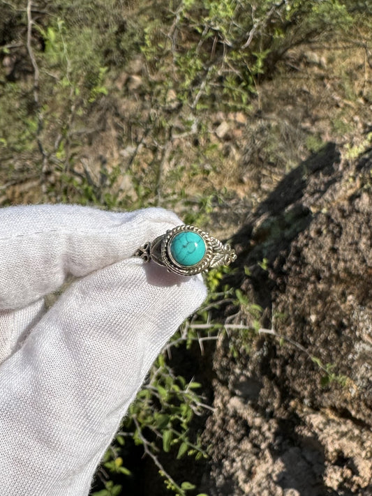 Turquoise Sterling Silver Ring #2 ~ Size 6.5