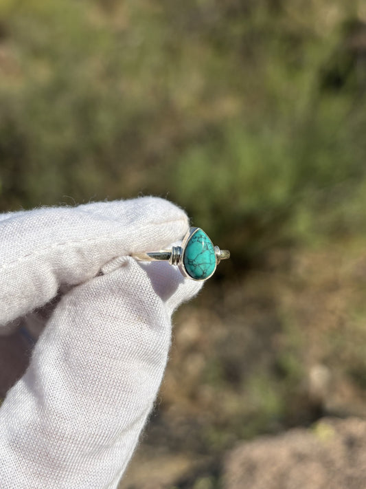 Turquoise Sterling Silver Ring ~ Size 7.5