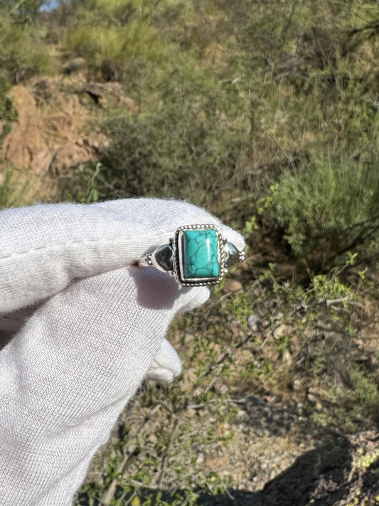 Turquoise Sterling Silver Ring ~ Size 9