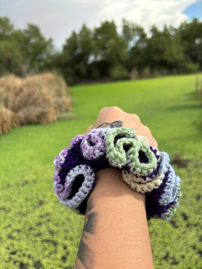 "Blossom" Large Handmade Crochet Scrunchie